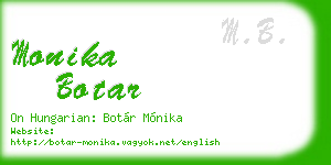 monika botar business card